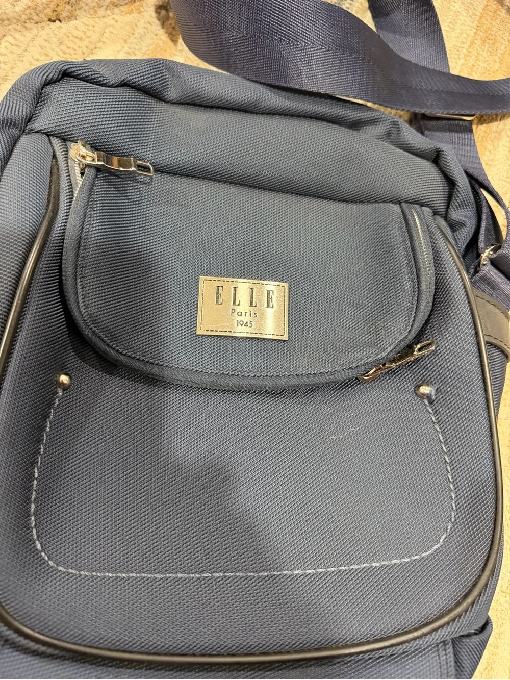 Elle Men’s Navy Messenger Crossbody Bag